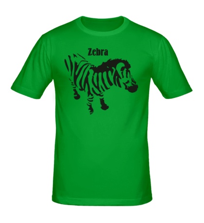 Мужская футболка «Полосатая зебра»