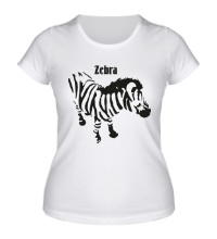 Женская футболка Полосатая зебра