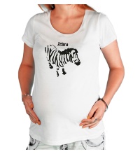Футболка для беременной Полосатая зебра