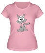 Женская футболка «Серый котенок» - Фото 1