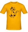 Мужская футболка «Кошка с рыбкой» - Фото 1