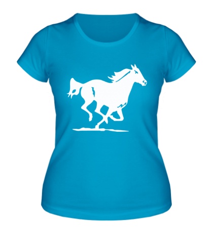 Женская футболка «Быстрая лошадь»