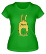 Женская футболка «Угрюмый заяц» - Фото 1