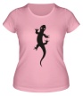 Женская футболка «Маленький ящер» - Фото 1