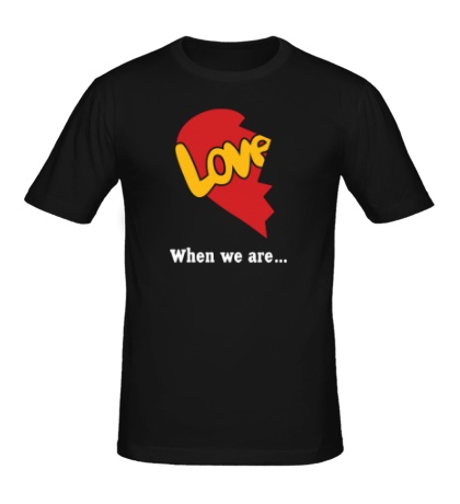 Мужская футболка «Сердце love is»