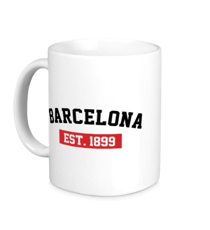 Керамическая кружка FC Barcelona Est. 1899