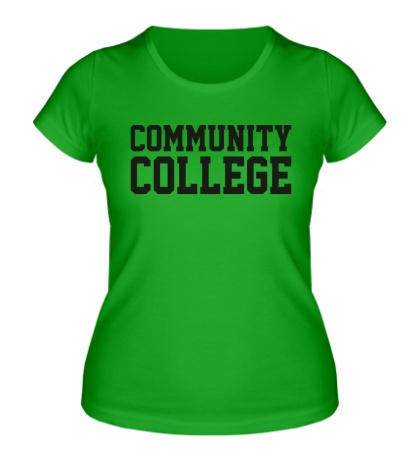 Женская футболка Community College