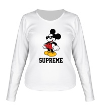 Женский лонгслив Supreme Mickey Mouse