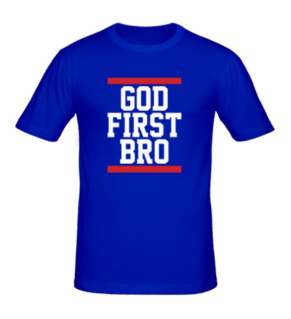 Мужская футболка «God First Bro»