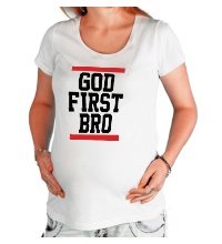 Футболка для беременной God First Bro