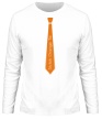 Мужской лонгслив «Стильный оранжевый галстук» - Фото 1