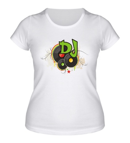 Женская футболка DJ Пластинки
