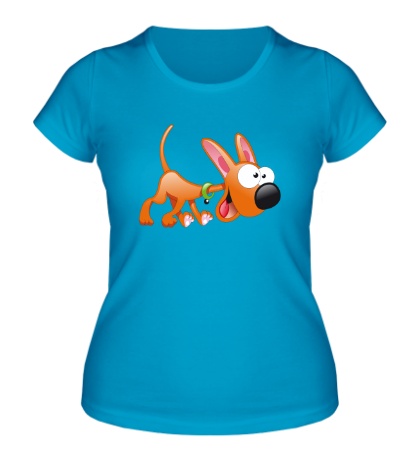 Женская футболка Cartoon dog