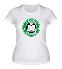 Женская футболка I love coffee