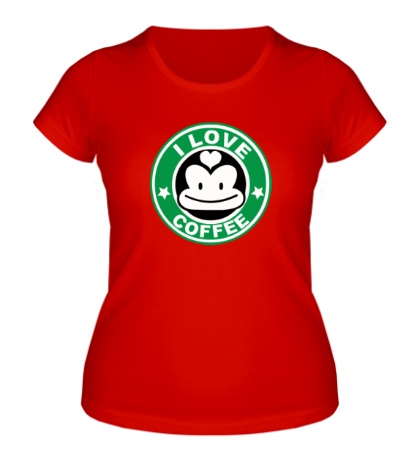 Женская футболка «I love coffee»