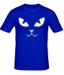 Мужская футболка «Морда кошки светится» - Фото 1