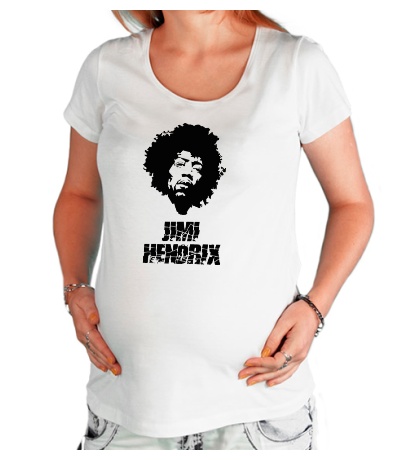 Футболка для беременной «Jimi Hendrix Portrait»