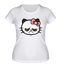 Женская футболка Обиженная кошка