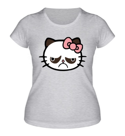 Женская футболка Обиженная кошка