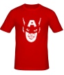 Мужская футболка «Captain America: Face» - Фото 1