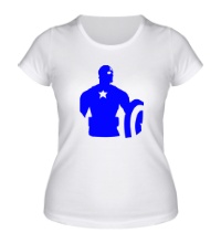 Женская футболка Captain America: Silhouette