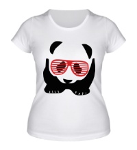 Женская футболка Очкастая панда