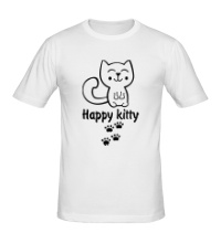 Мужская футболка Happy kitty