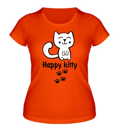 Женская футболка «Happy kitty»