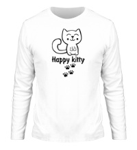 Мужской лонгслив Happy kitty
