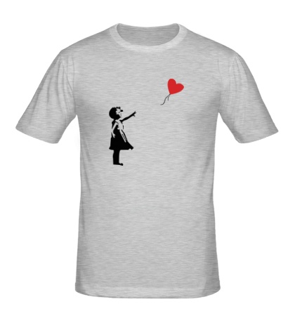 Мужская футболка «Девочка и шарик»