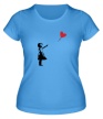 Женская футболка «Девочка и шарик» - Фото 1