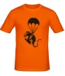 Мужская футболка «Крыса с парашютом» - Фото 1