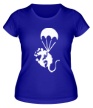 Женская футболка «Крыса с парашютом» - Фото 1