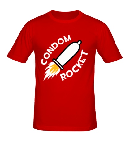 Мужская футболка «Condom Rocket»