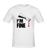 Мужская футболка Im Fine Fork