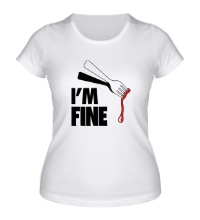 Женская футболка Im Fine Fork
