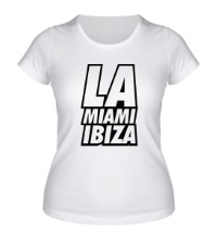 Женская футболка LA Miami Ibiza