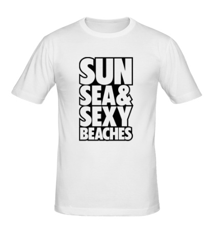 Мужская футболка «Sun Sea & Sexy Beaches»