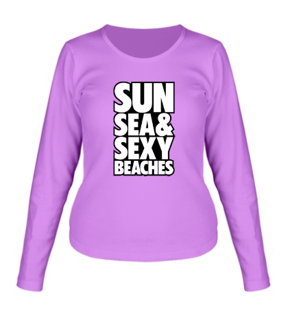 Женский лонгслив «Sun Sea & Sexy Beaches»