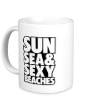 Керамическая кружка «Sun Sea & Sexy Beaches» - Фото 1