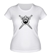 Женская футболка Череп с мечами