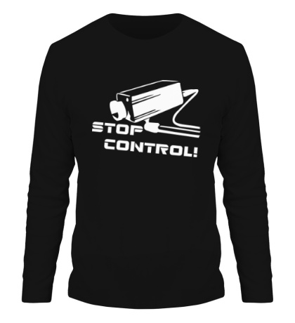 Мужской лонгслив «Stop kontrol, хватит контролировать»