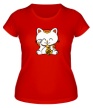 Женская футболка «Манэки-нэко кошка зовущие счастье» - Фото 1