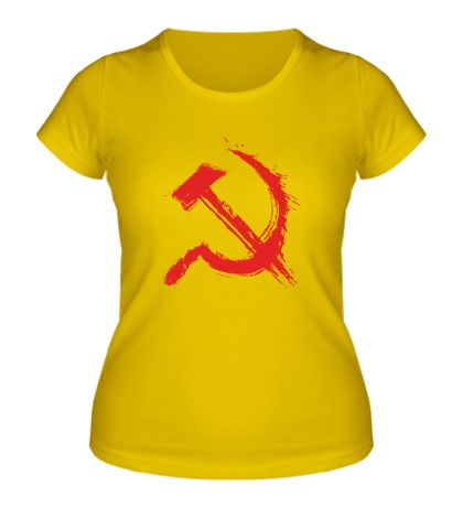 Женская футболка «Кровавый серп и молот»