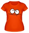 Женская футболка «Смайл рожица показывает язык» - Фото 1