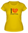 Женская футболка «Я люблю шоппинг» - Фото 1