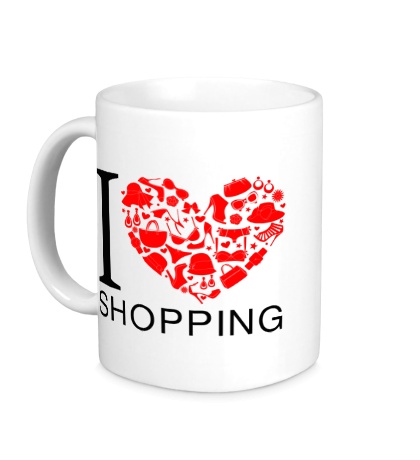 Керамическая кружка «Я люблю шоппинг»