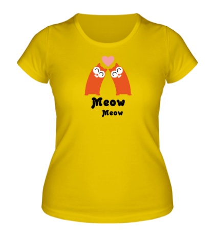 Женская футболка «Влюбленные котейки»
