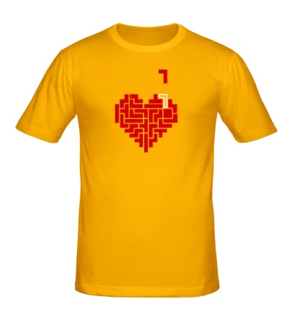 Мужская футболка Heart tetris сердце тетрис