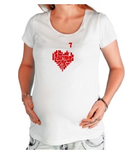 Футболка для беременной Heart tetris сердце тетрис